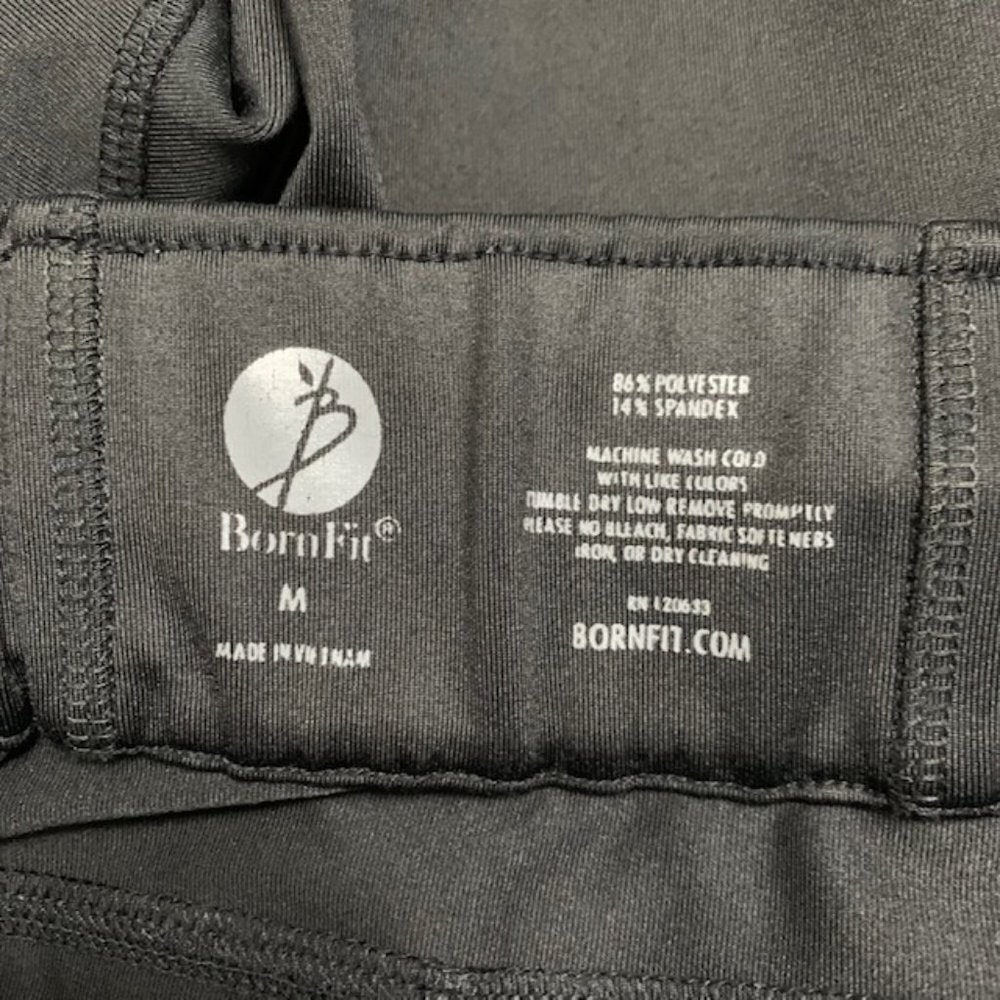 BornFit Black Crop Pants Size M - Picture 8 of 8